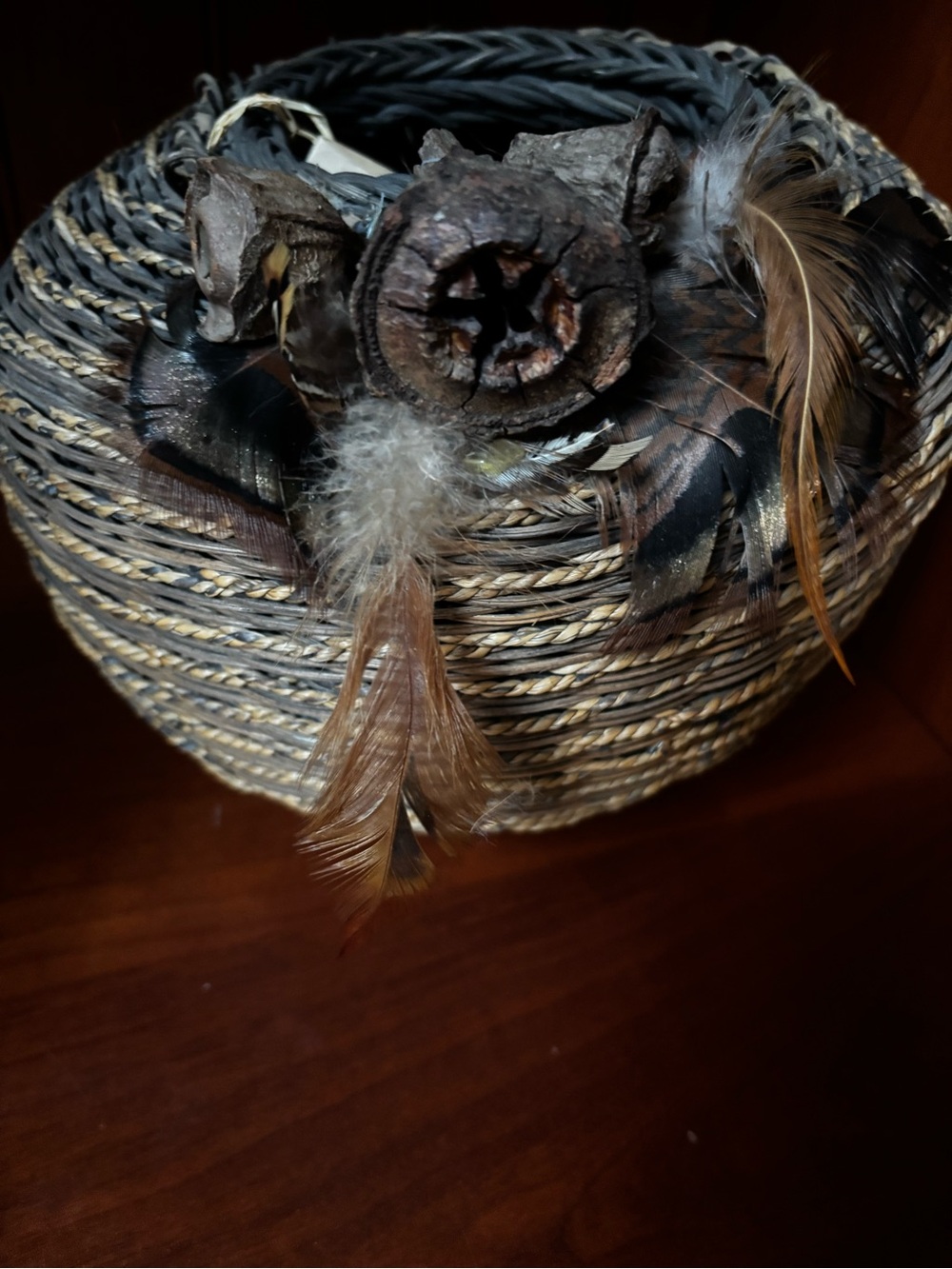 fine art contemporary basket by artist Judith Bates . SS51 signed .